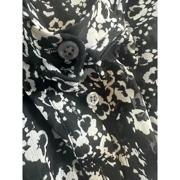 J. Crew Mercantile Blossom Print Dress – Black & White – Size M - Picture 8 of 10